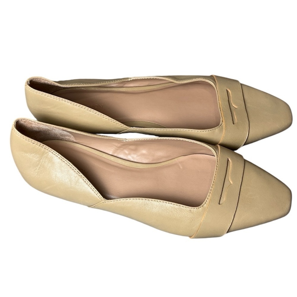 Nordstrom women’s tan Jacki Lea soft leather flat size 7